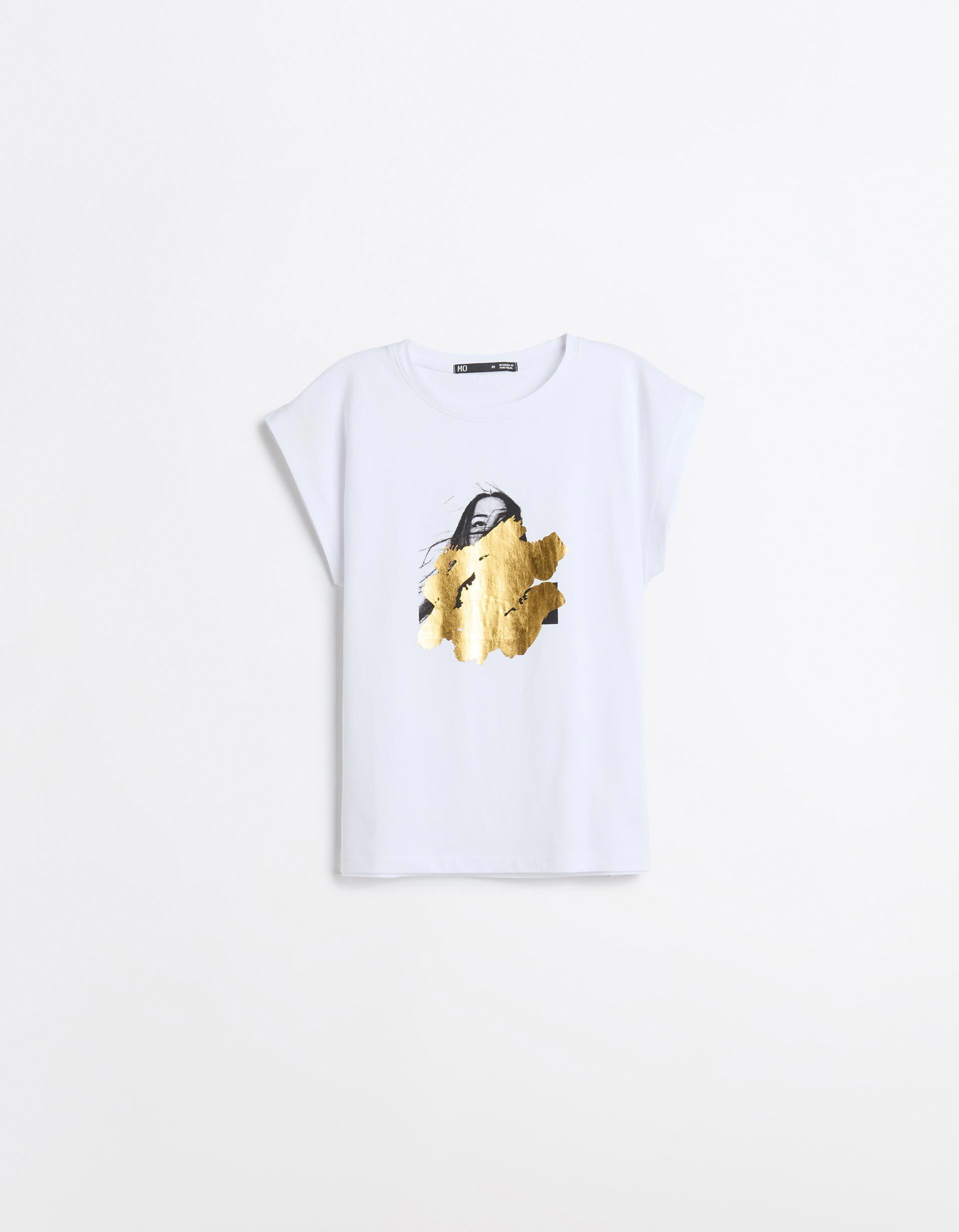 Comprar Online T-shirt Com Estampado Foil, Mulher, Branco