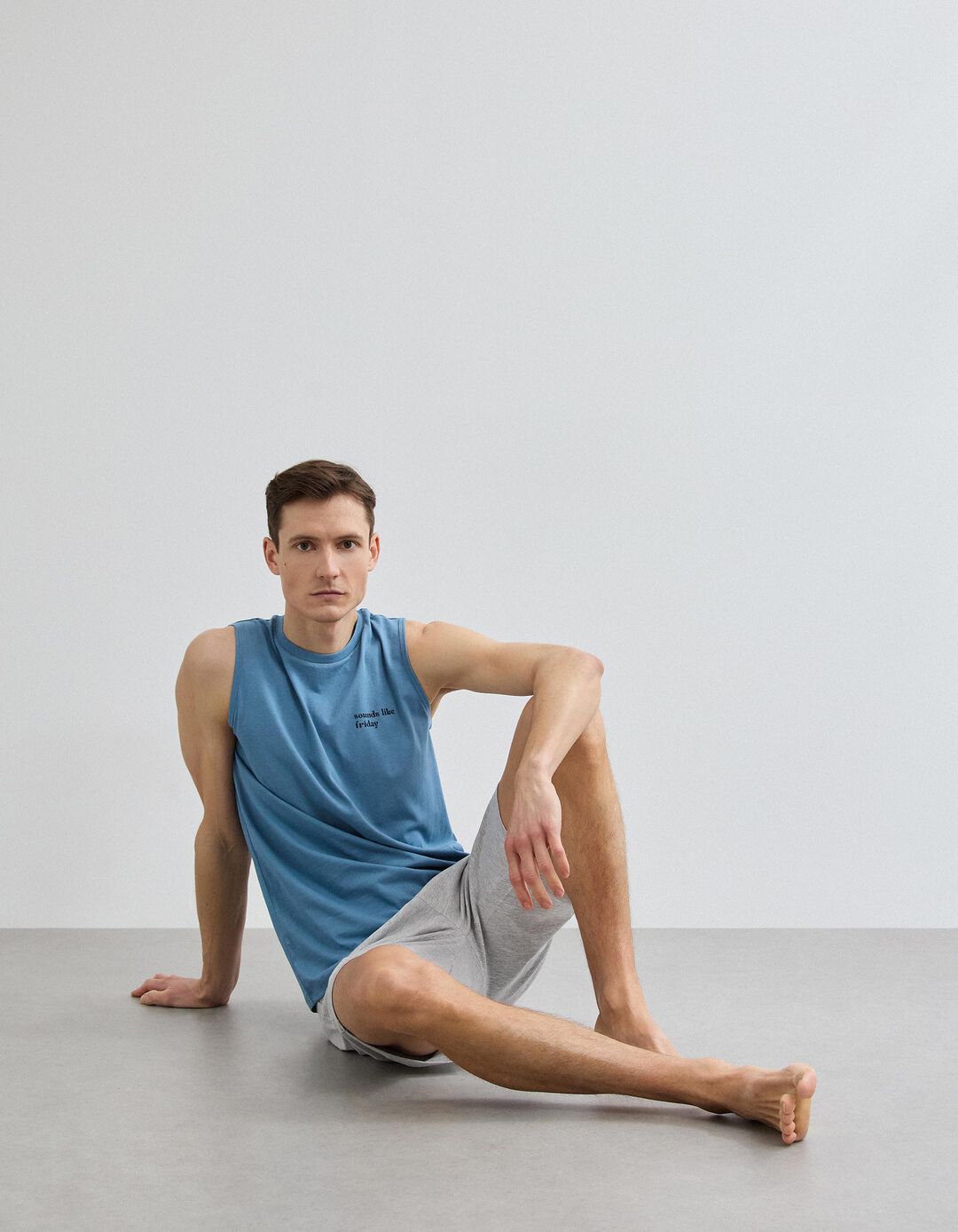 Pijama, Homem, Azul