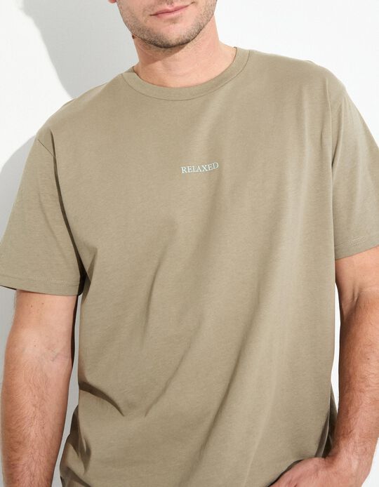 Comprar Online T-shirt 'Relaxed Fit', Homem, Verde Escuro 