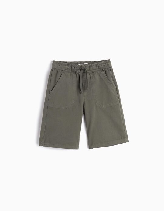 Comprar Online Calções Algodão, Menino, Verde Escuro