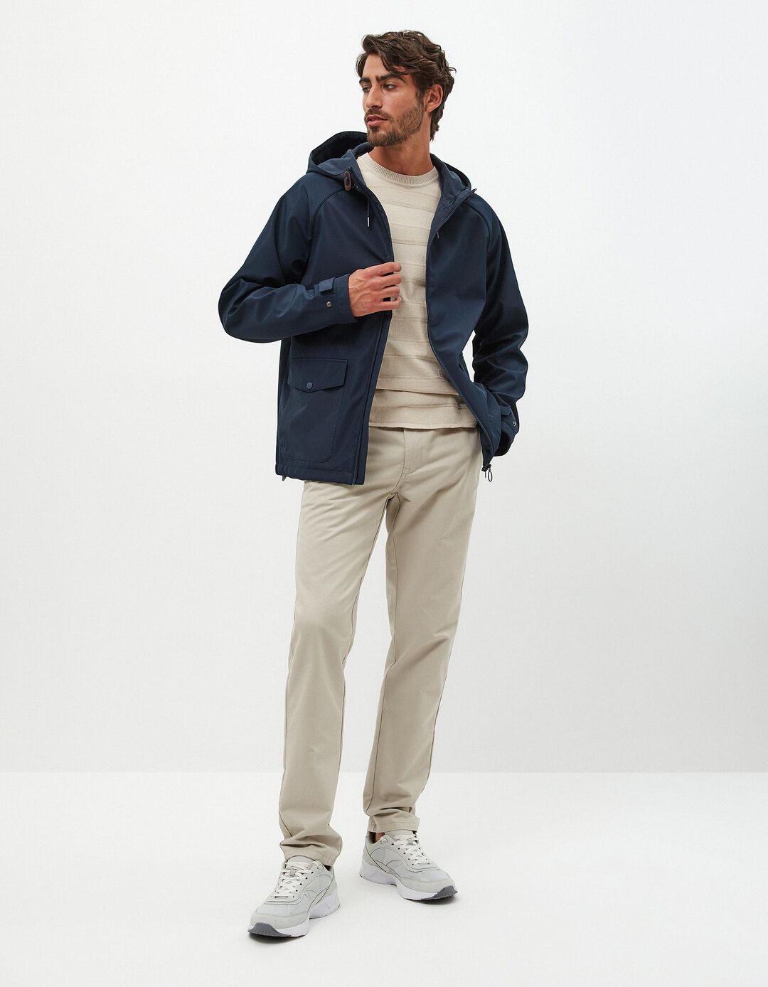 Calças Chino Premium 'Slim fit', Homem, Bege Claro