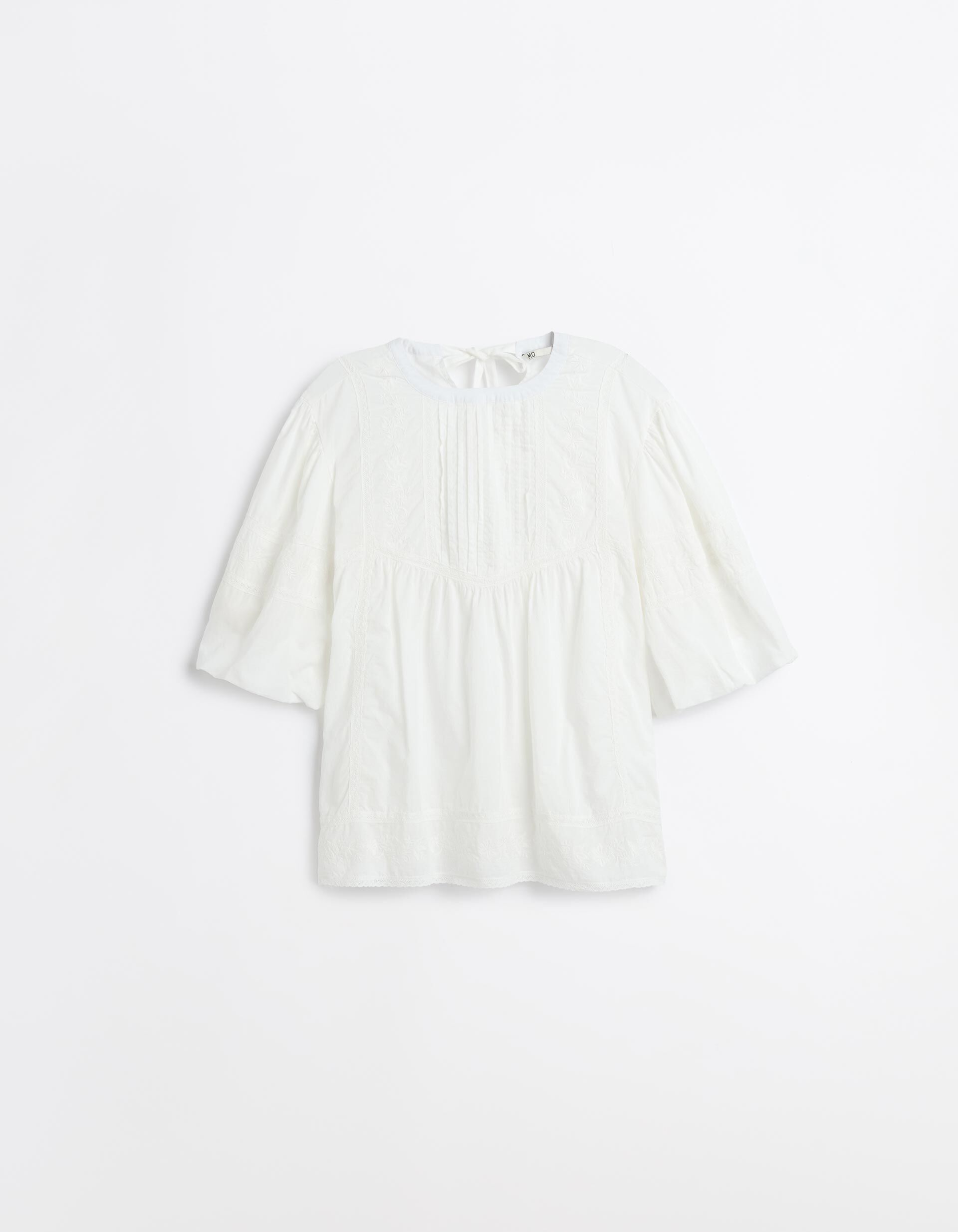 Comprar Online Blusa Com Bordados, Mulher, Branco
