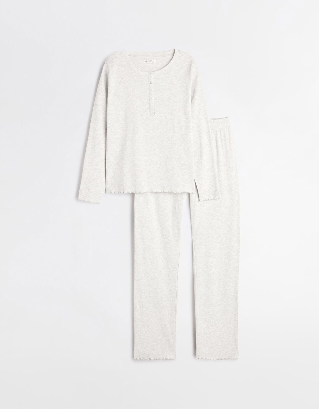 Pijama Canelado, Mulher, Branco