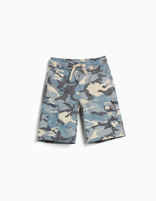 Comprar Online Calções Cargo, Menino, Azul