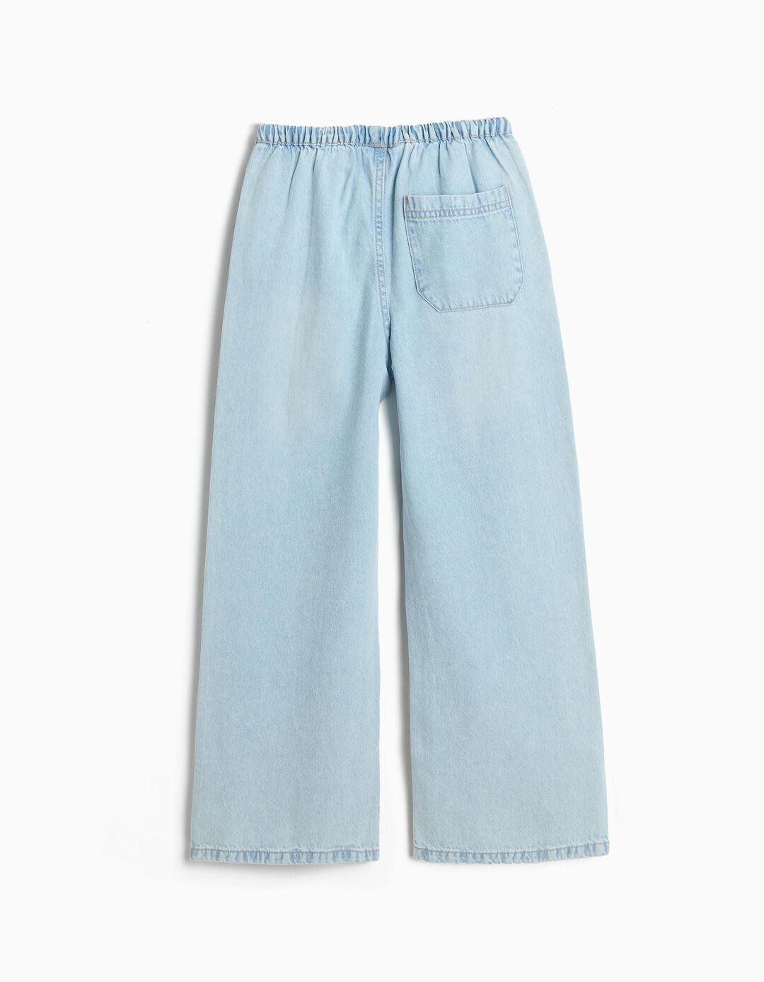 Cal&ccedil;as de Ganga 'Wide Leg', Menina, Azul Claro