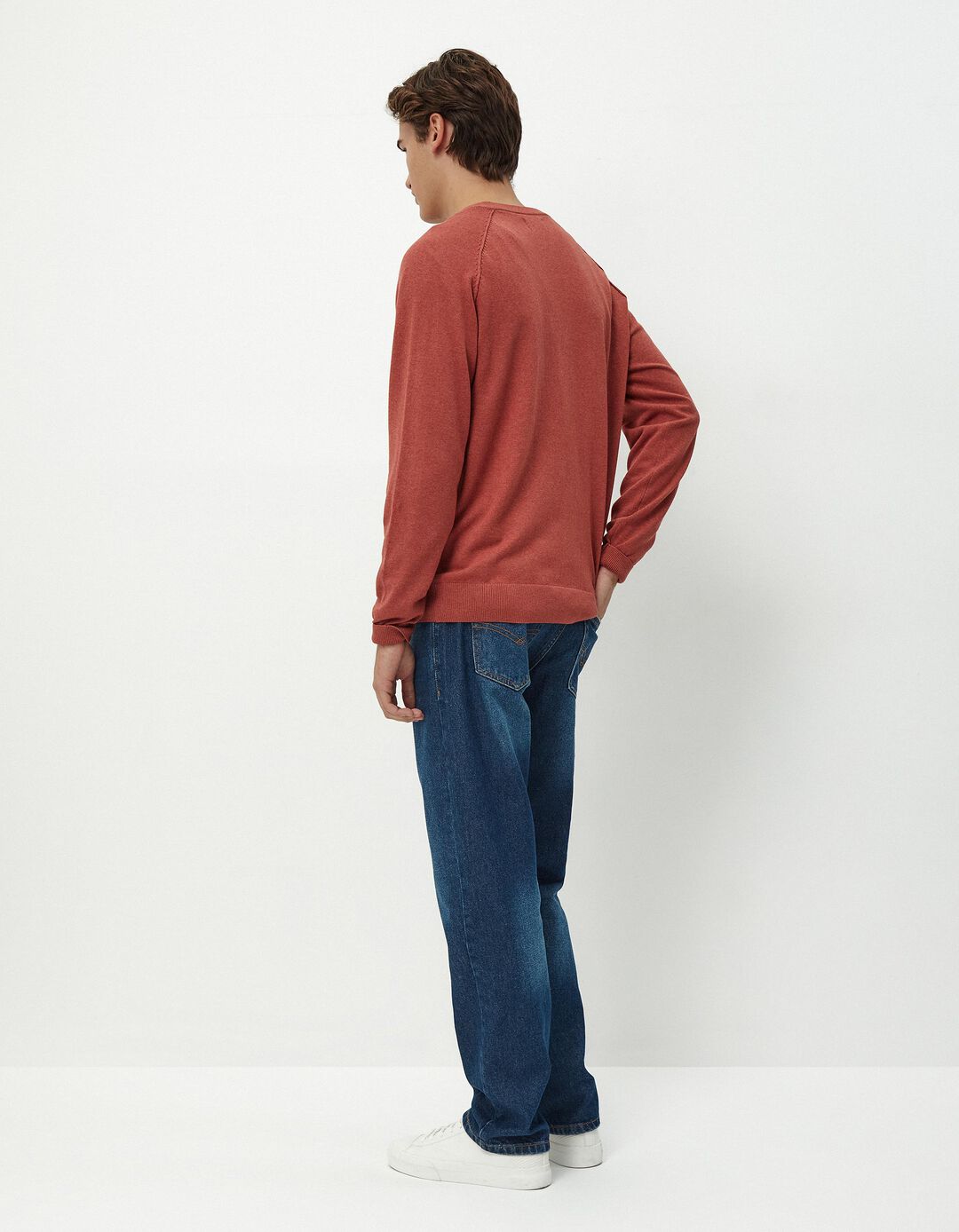 Calças de Ganga Straight Fit, Homem, Azul Escuro
