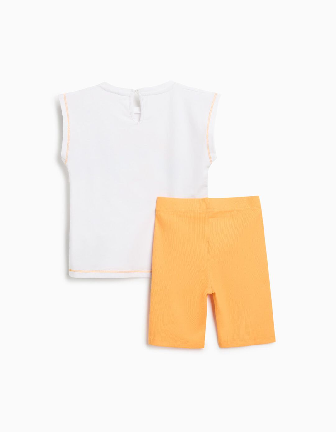 Conjunto T-shirt e Leggings, Menina, Laranja Claro