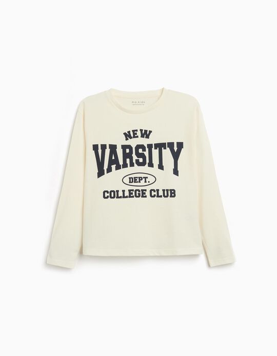 Comprar Online T-shirt de Manga Comprida Estampado, Menina, Branco