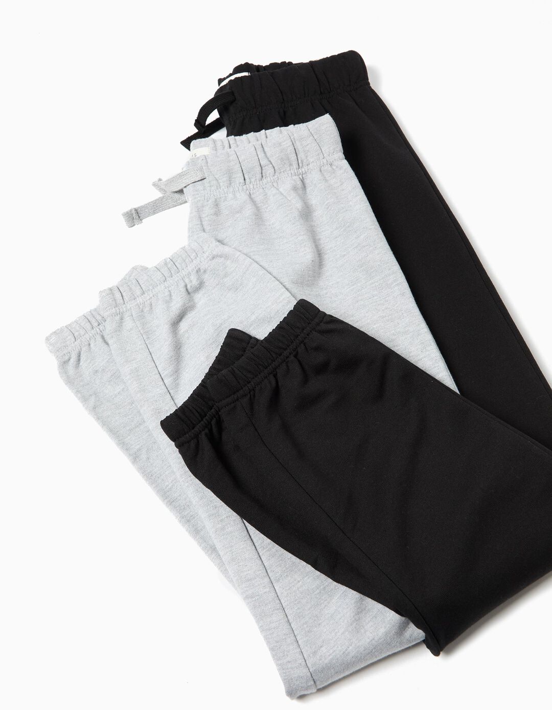 Pack 2 Joggers de Felpa, Menino, Cinzento Claro
