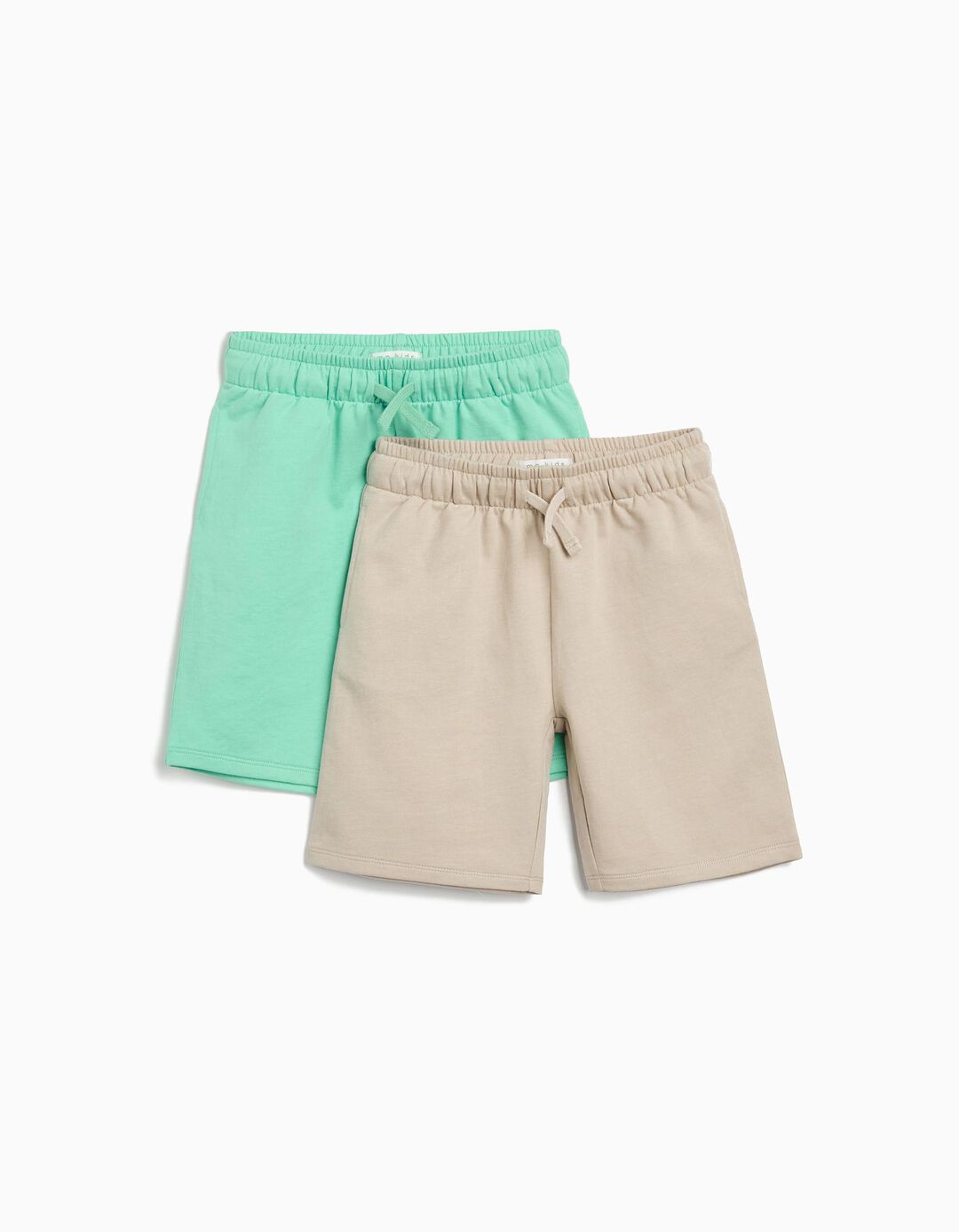 Pack 2 Calções Fleece, Menino, Verde Claro 