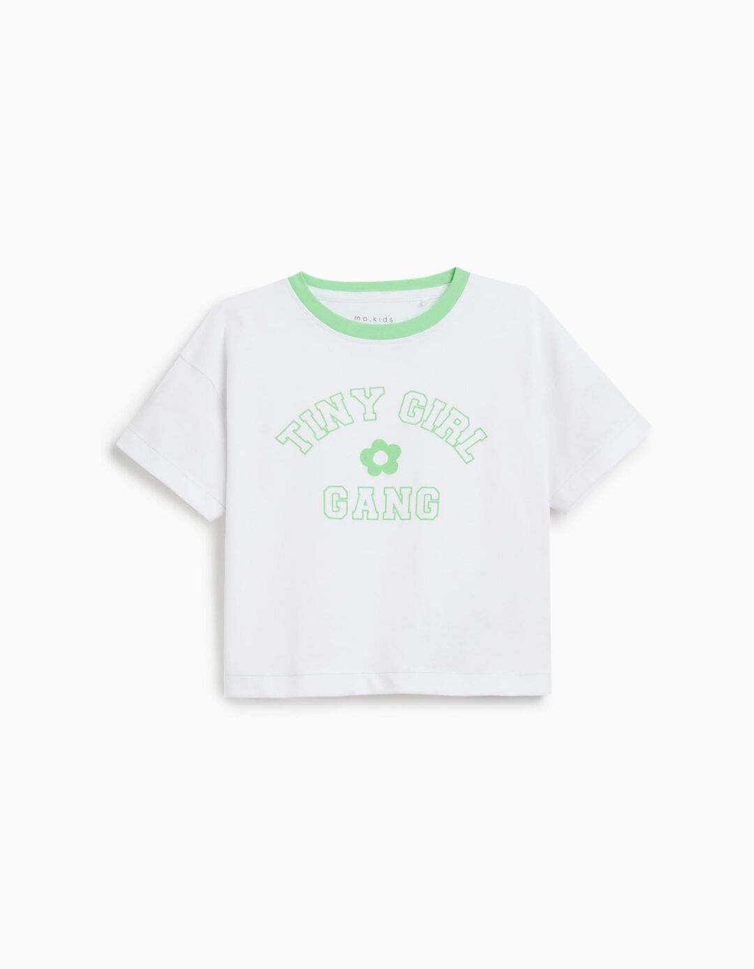 T-shirt Print, Menina, Verde Claro 