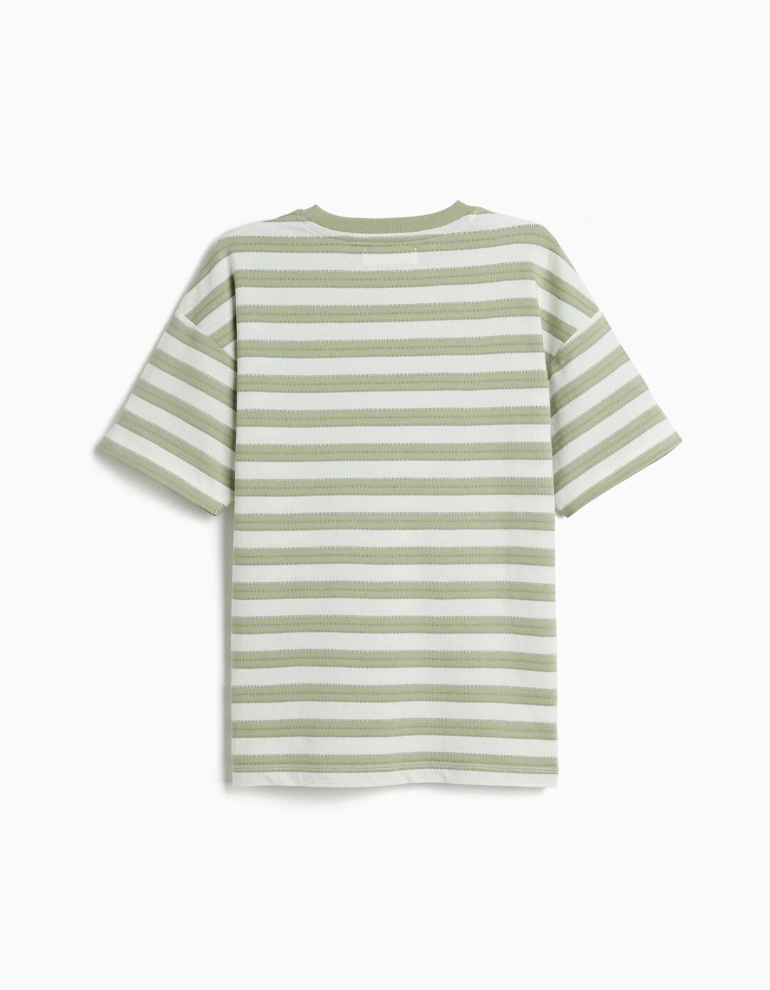 T-shirt &agrave;s Riscas, Menino, Verde Escuro
