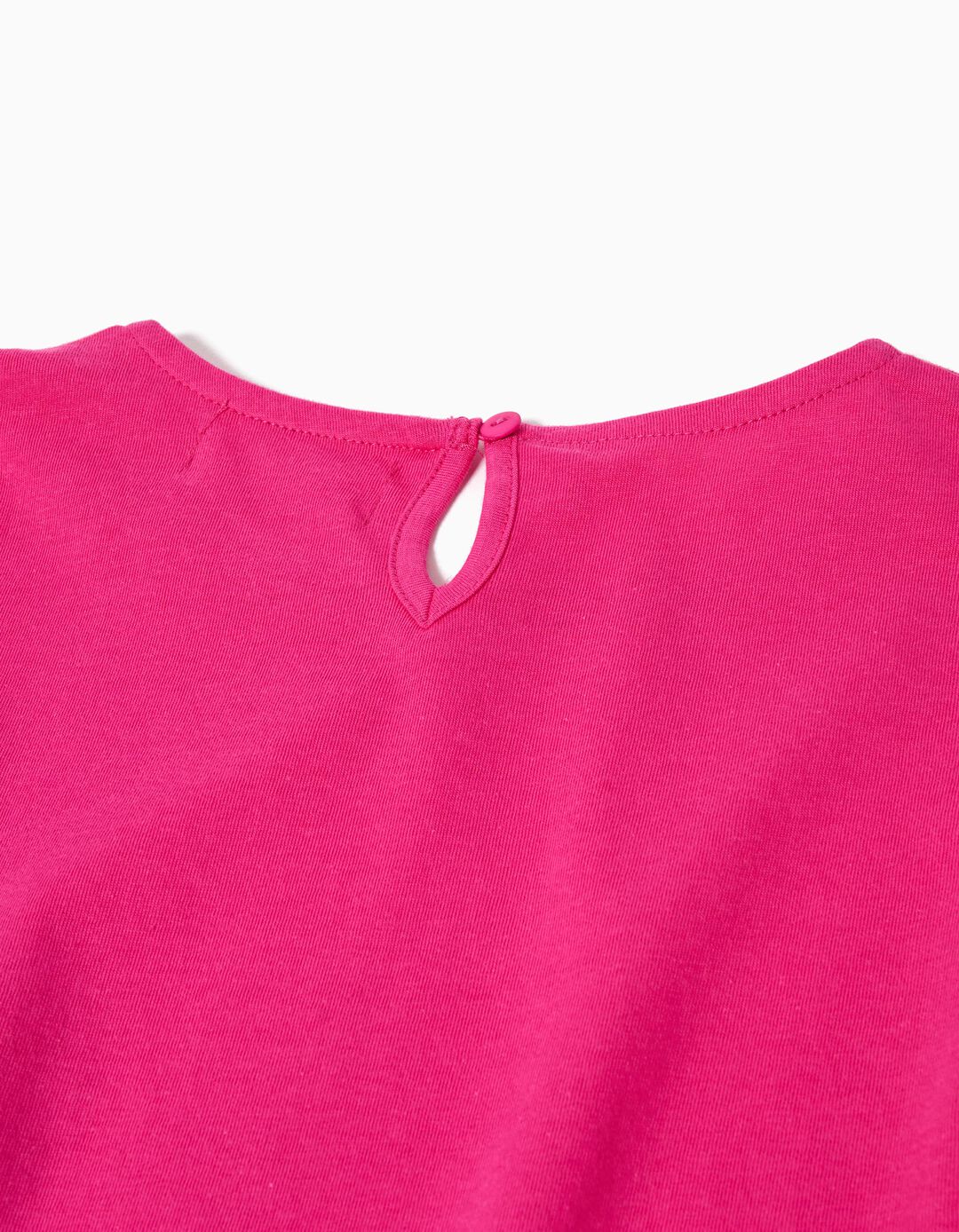 T-shirt Bordada, Menina, Rosa Escuro 