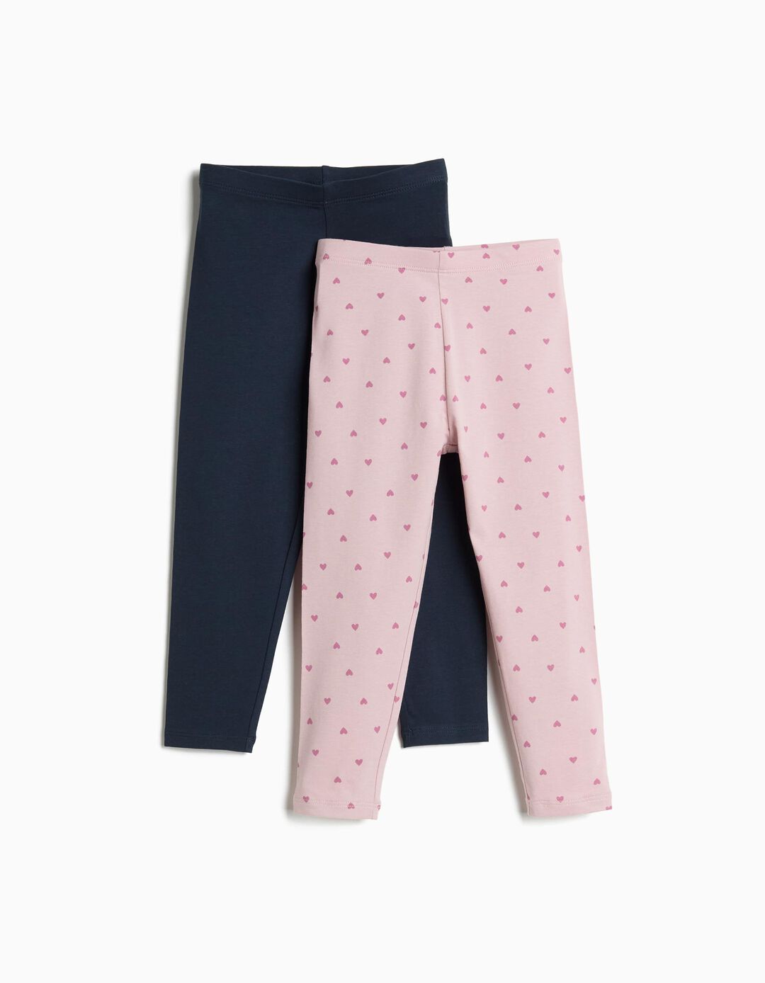 Pack 2 Leggings, Menina, Rosa Claro
