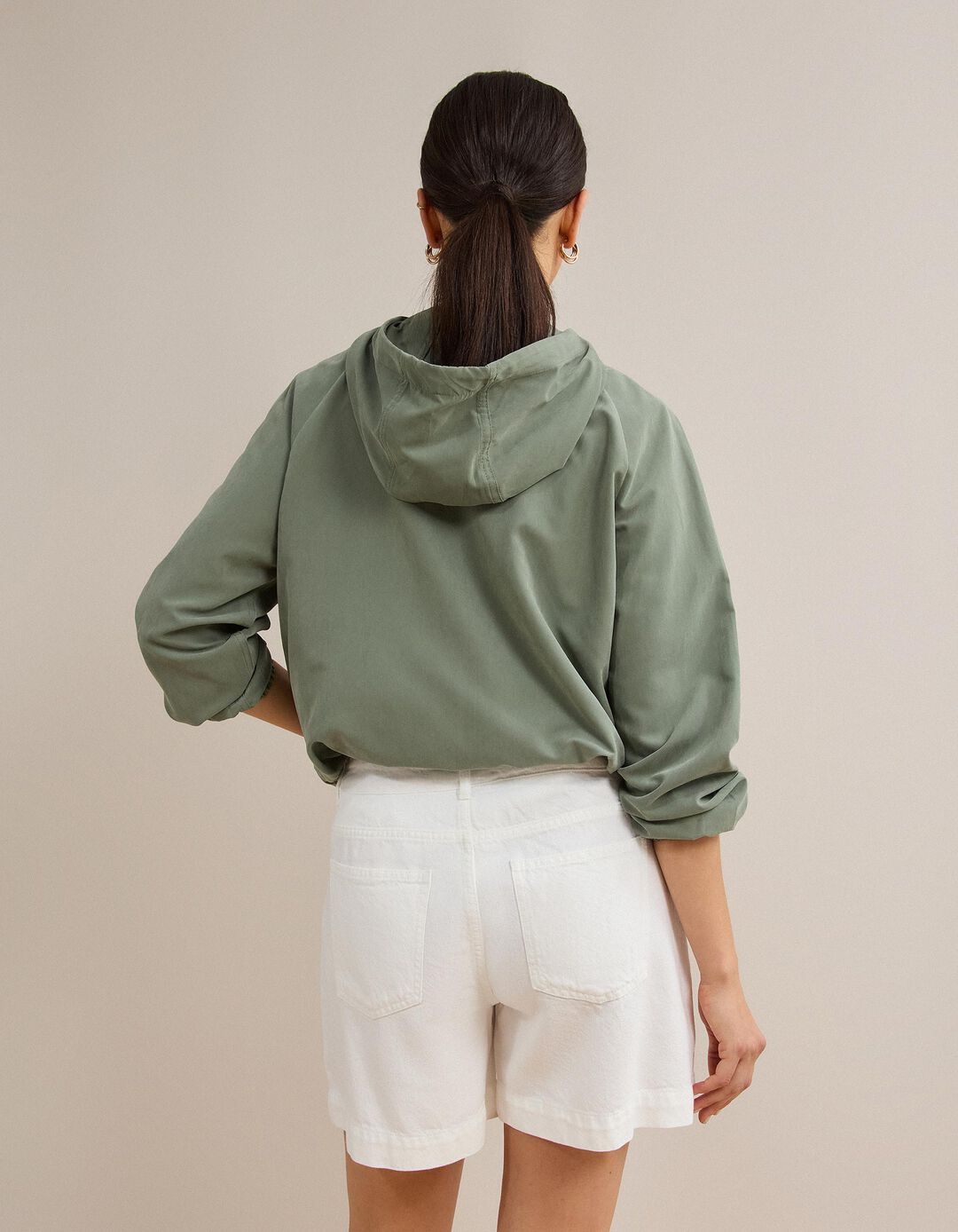 Parka Com Capuz, Mulher, Verde Claro
