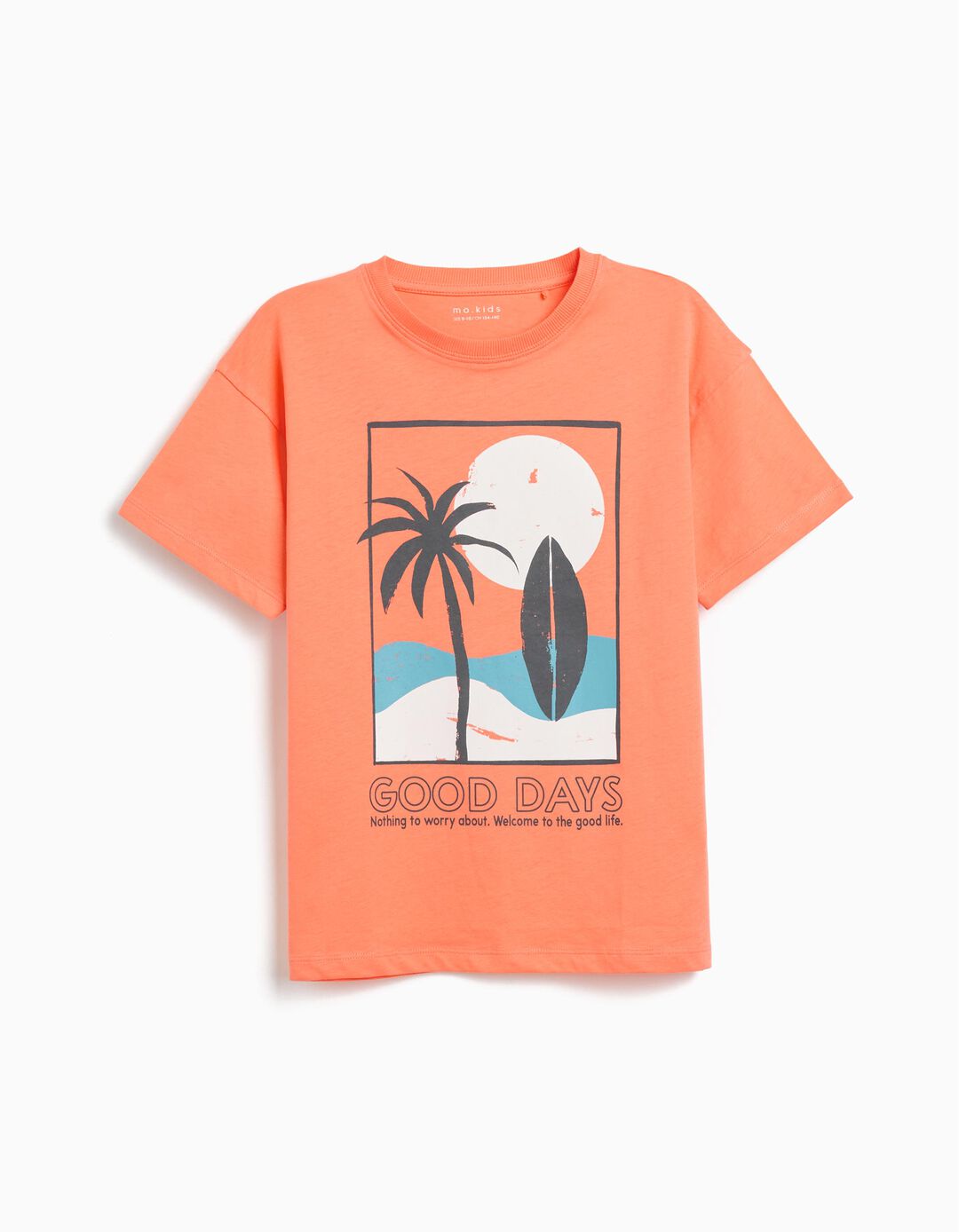 T-shirt Print, Menino, Laranja