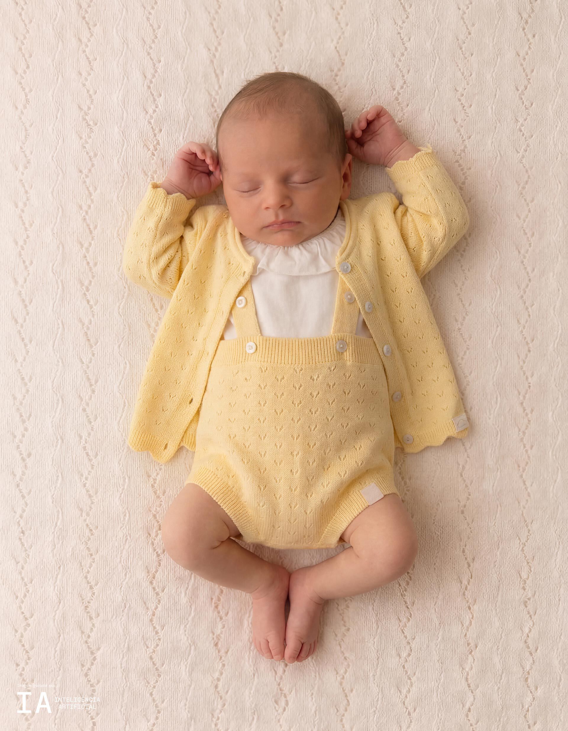 Comprar Online Casaco de Malha, Rec&eacute;m-Nascido, Amarelo Claro