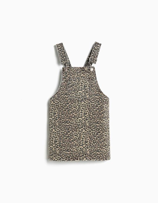 Comprar Online Saia Jardineira Animal Print, Menina, Castanho