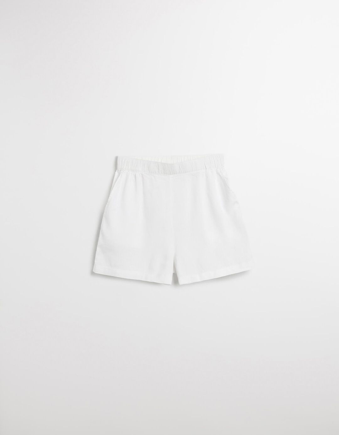 Calções com Linho, Mulher, Branco