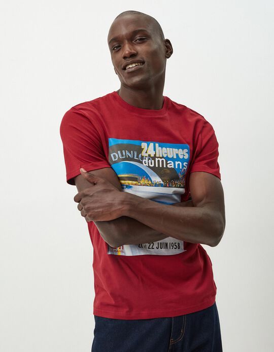 Comprar Online T-shirt Estampado, Homem, Vermelho