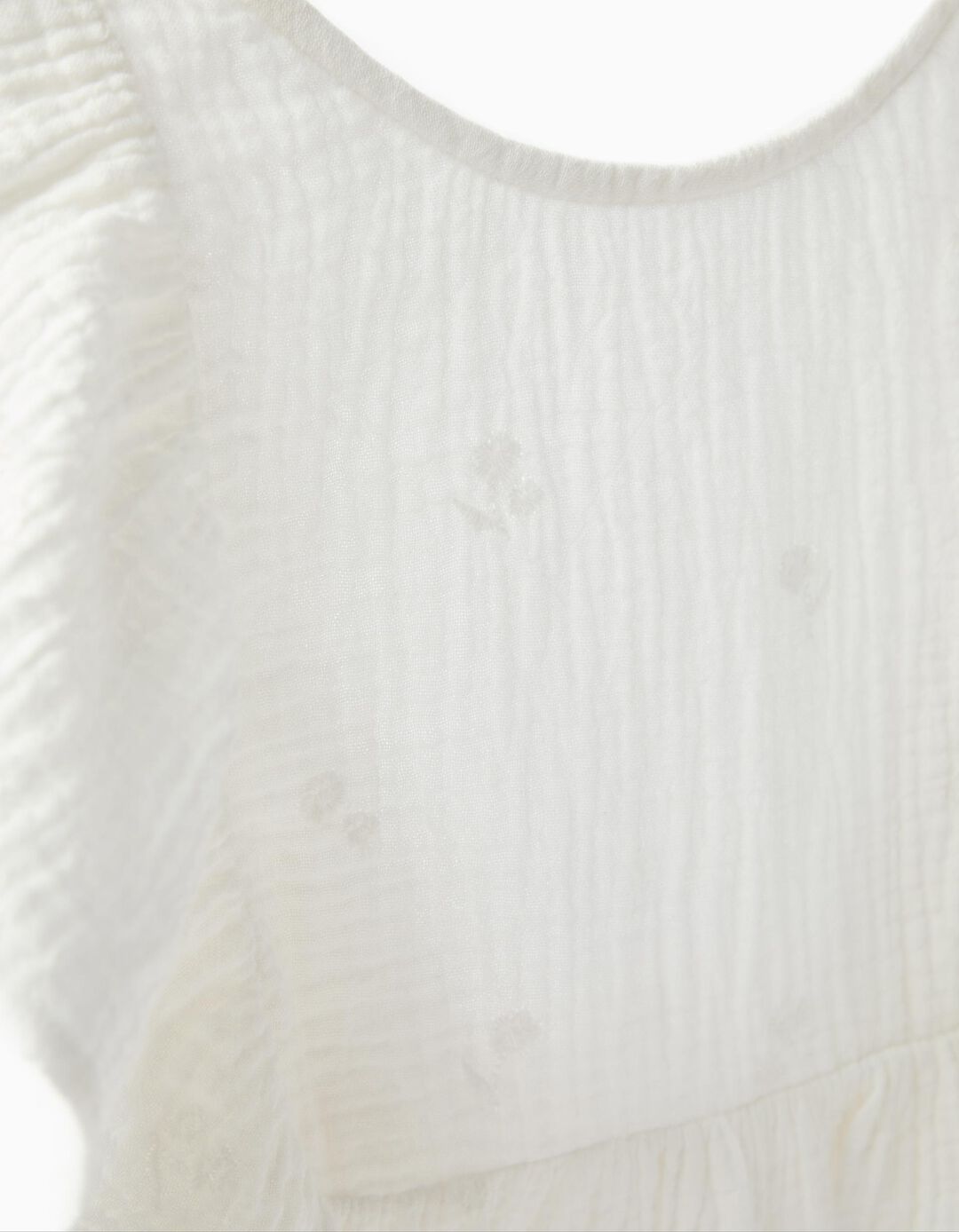 Vestido Bordado, Menina, Branco