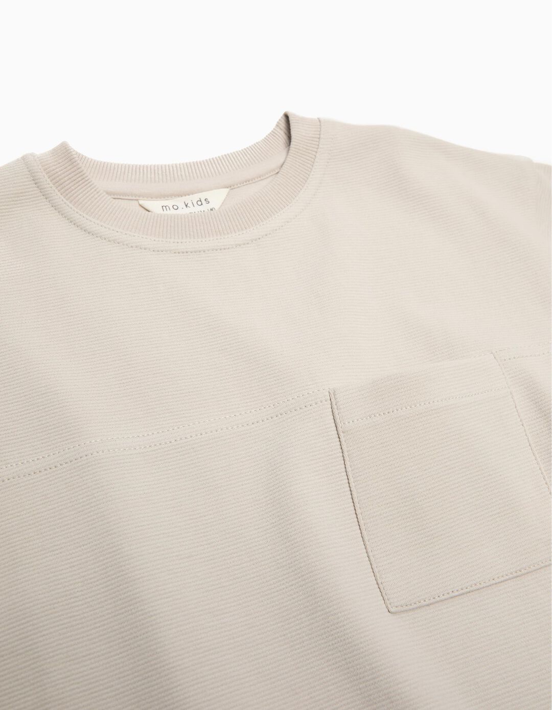 T-shirt com Bolso, Menino, Cinzento Claro 