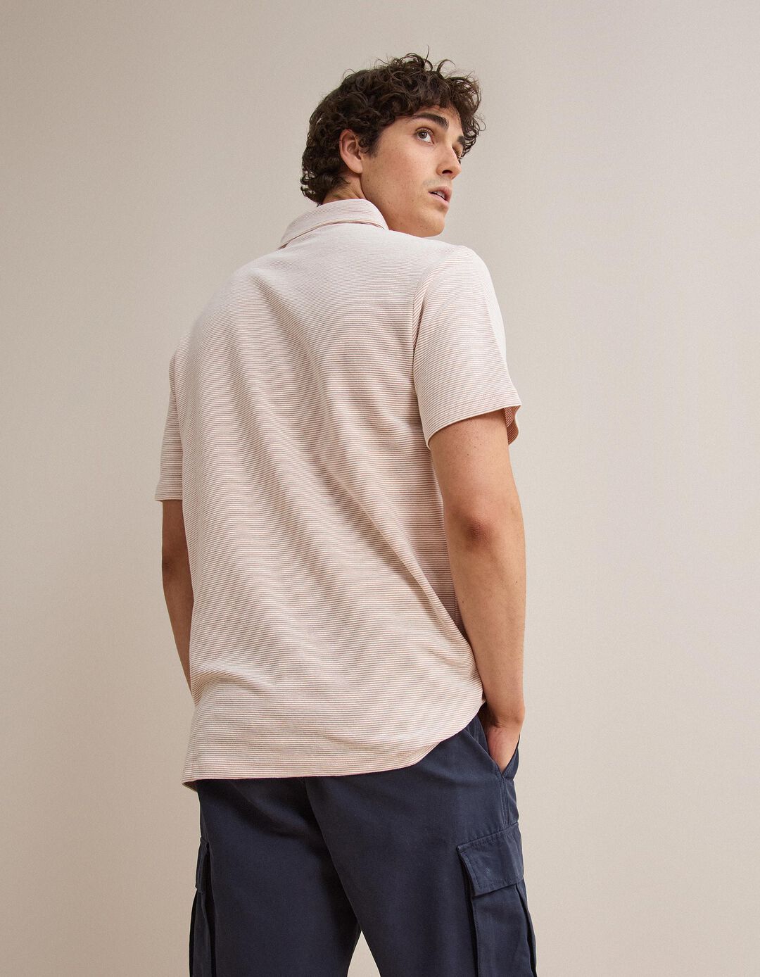 Polo Piquet, Homem, Bege