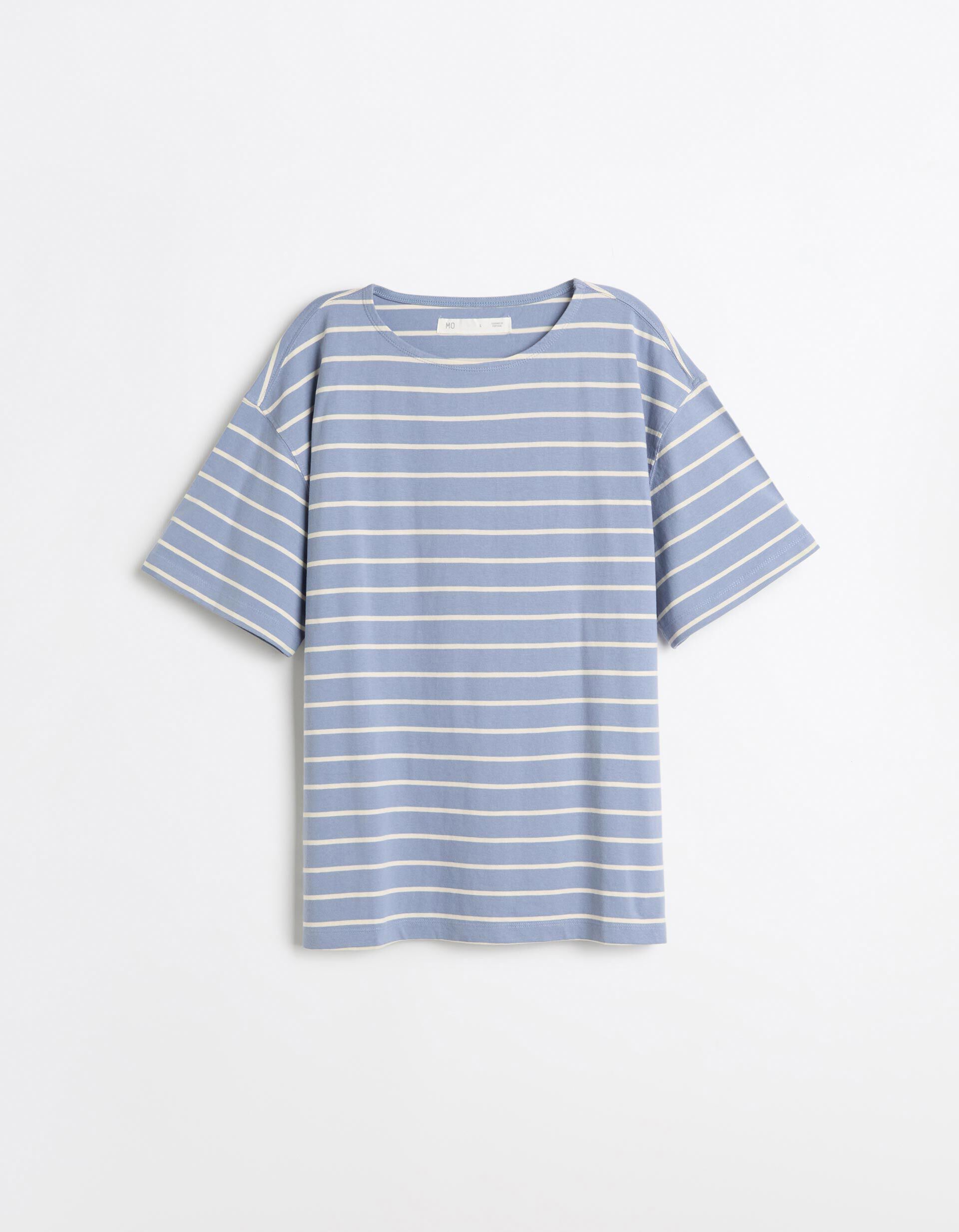Comprar Online T-shirt &Agrave;s Riscas, Homem, Azul