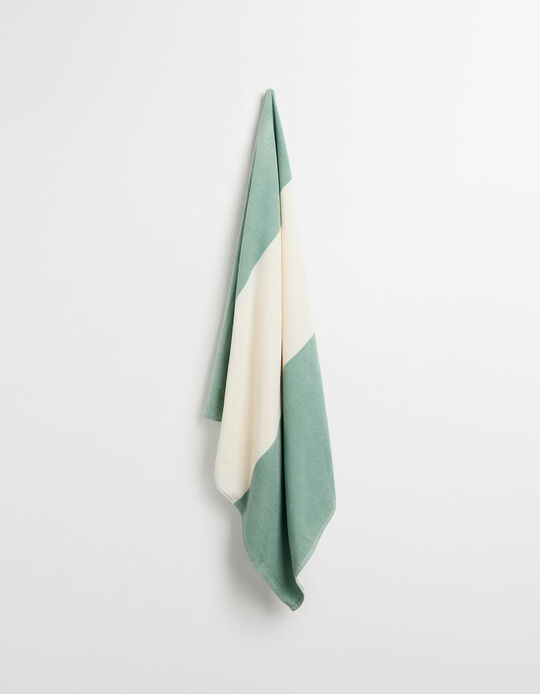 Comprar Online Toalha de Praia Riscas, Mulher, Verde Claro 