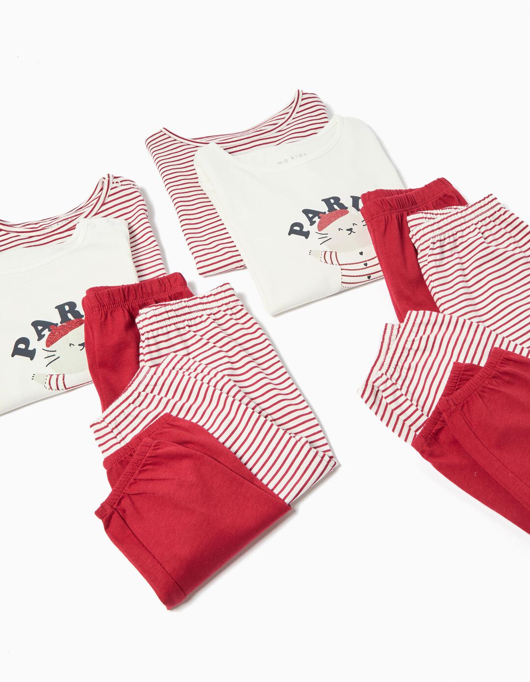 Pack 2 Pijamas de Manga Comprida, Menina, Multicor 