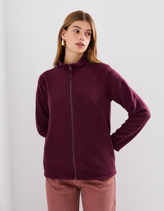 Comprar Online Casaco Polar, Mulher, Vermelho Escuro 