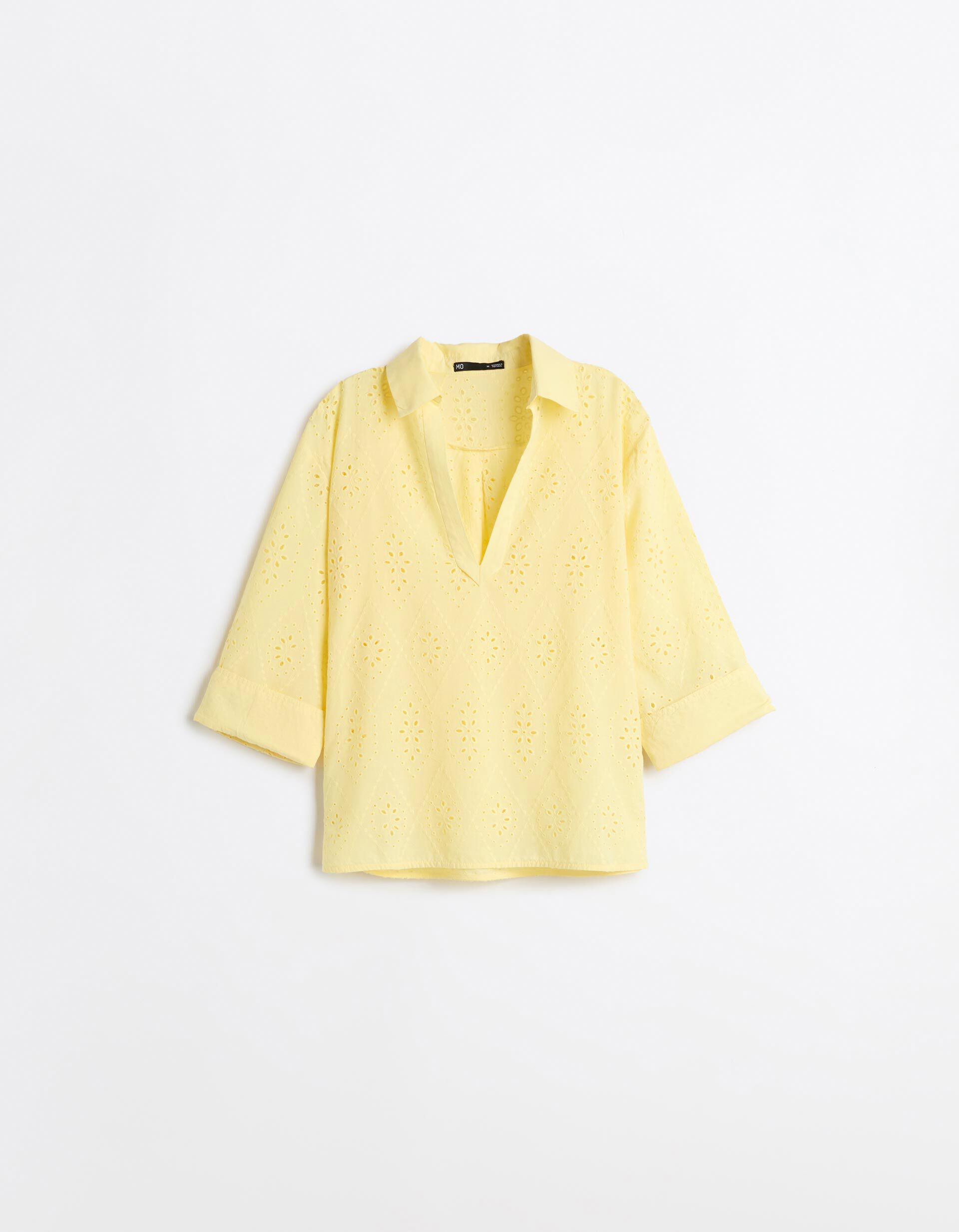 Comprar Online Blusa com Bordados, Mulher, Amarelo