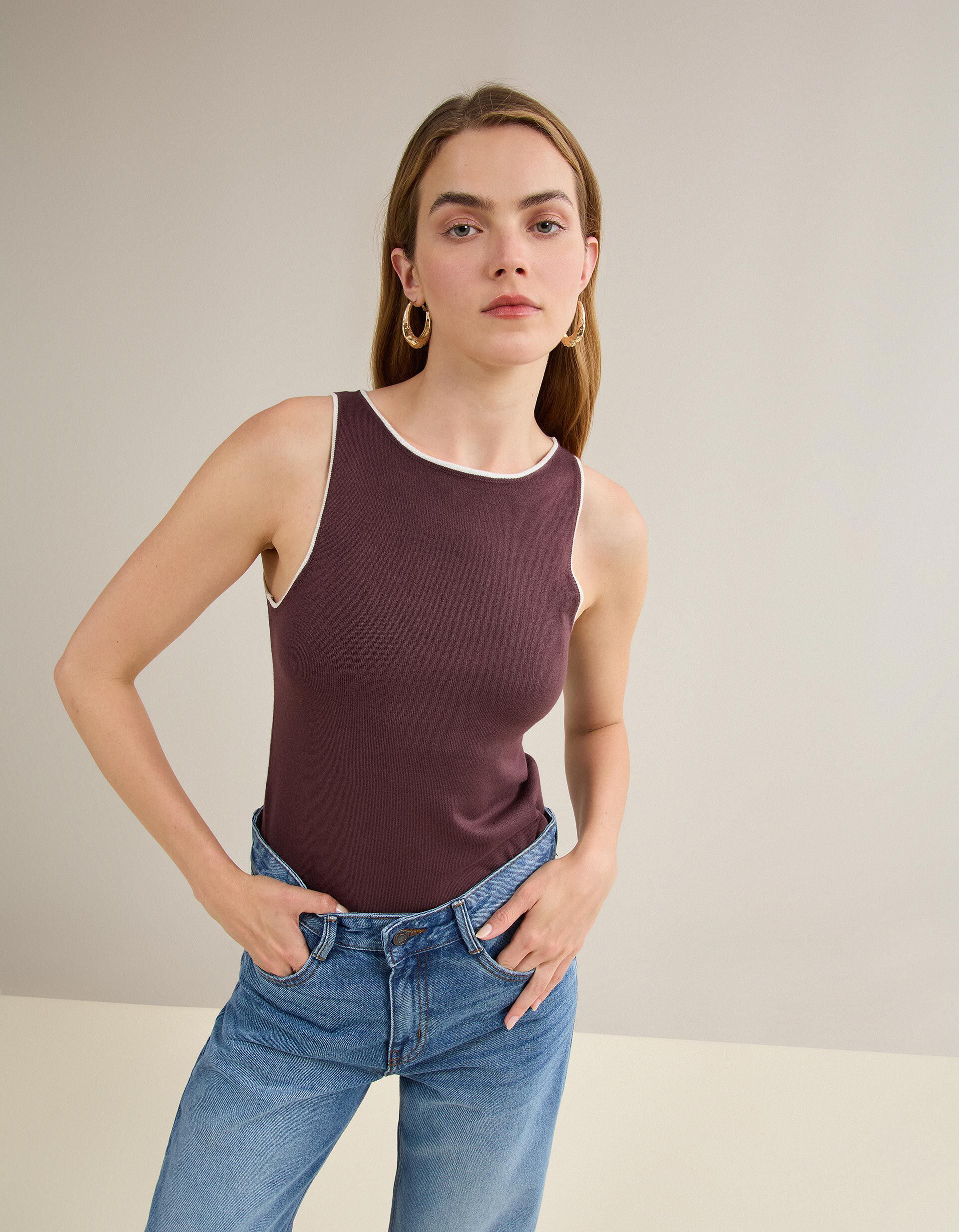Comprar Online Tank Top, Mulher, Vermelho Escuro