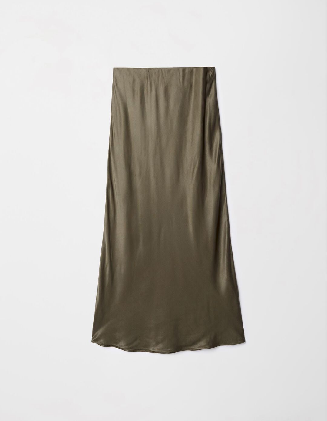 Saia Comprida Acetinada, Mulher, Verde