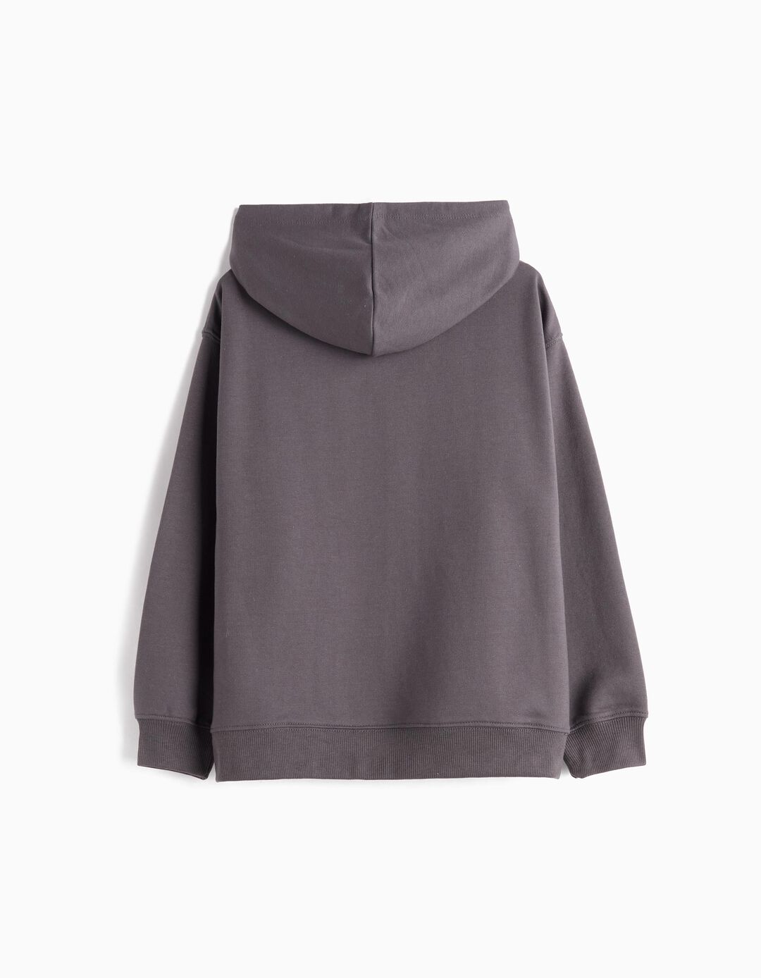 Sweatshirt de Felpa Capuz, Menino, Cinzento Escuro