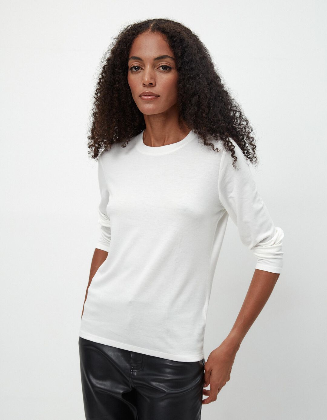 Camisola Interior Polar, Mulher, Branco