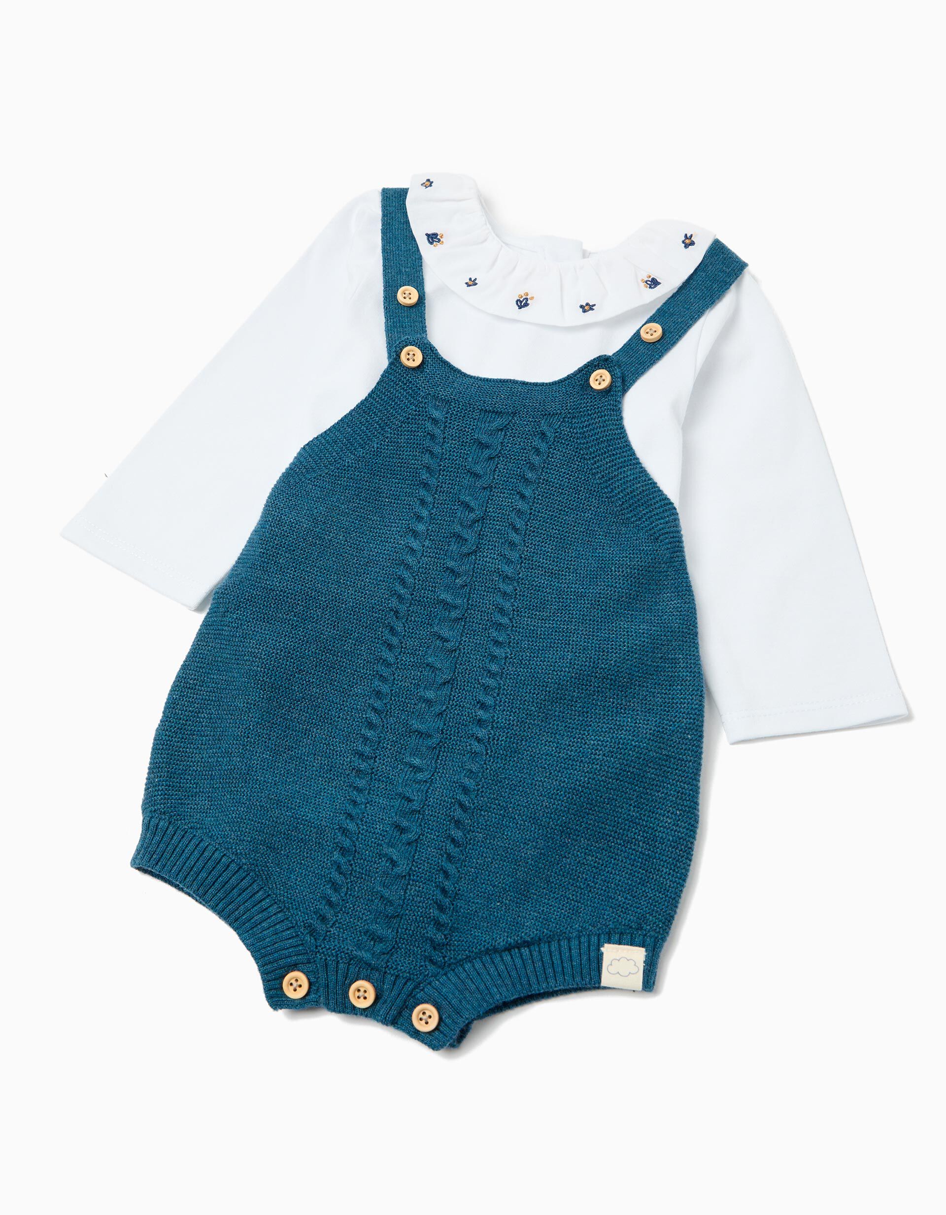 Comprar Online Conjunto Body e Macac&atilde;o, Rec&eacute;m-Nascido, Azul Escuro