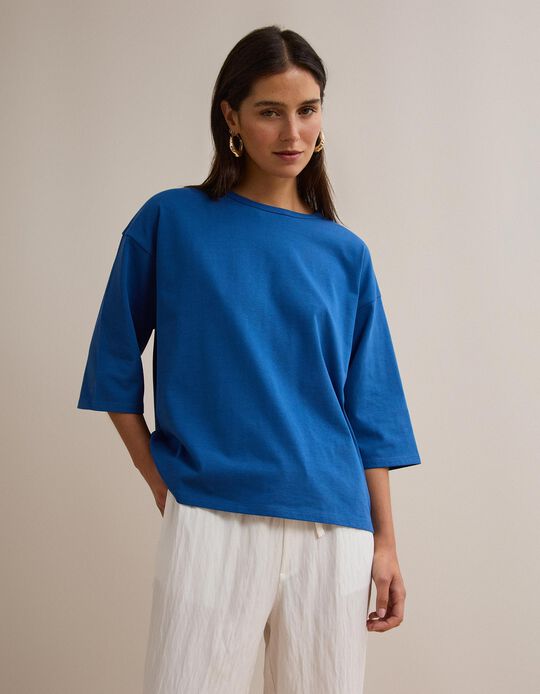 Comprar Online T-shirt Manga Curta, Mulher, Azul