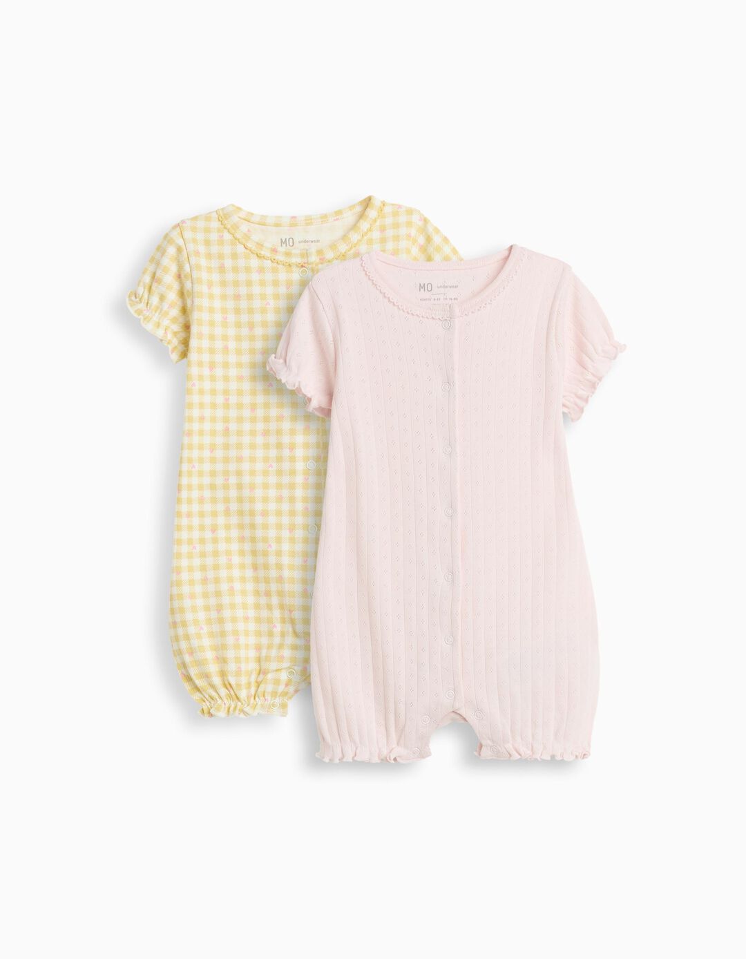 Pack 2 Macac&otilde;es, Menina, Rosa Claro