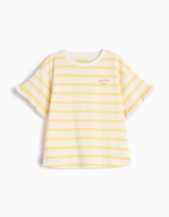 Comprar Online T-shirt Riscas, Menina, Amarelo