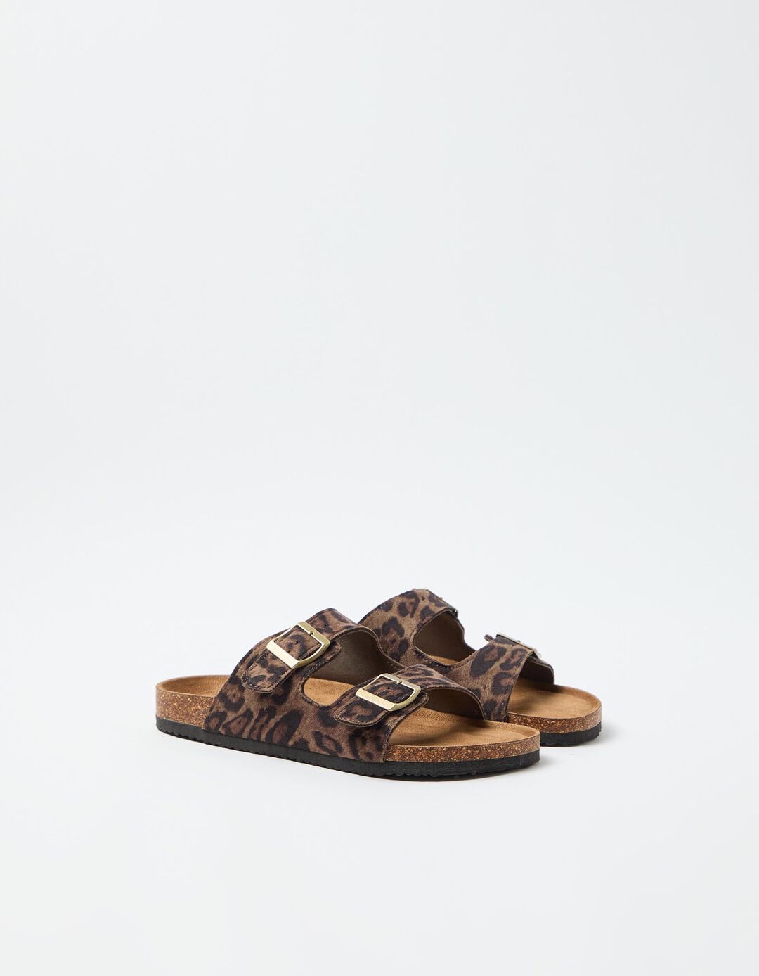 Sand&aacute;lias Animal Print, Menina, Castanho