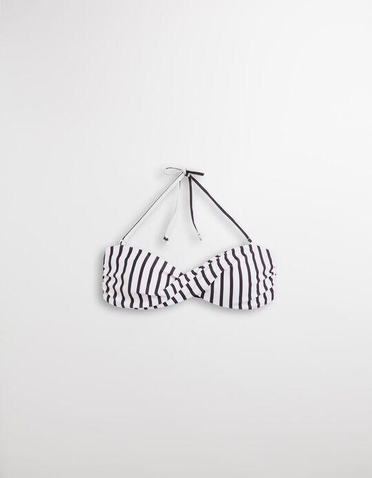 Comprar Online Top de Biquíni Riscas e Cruzado, Mulher, Azul