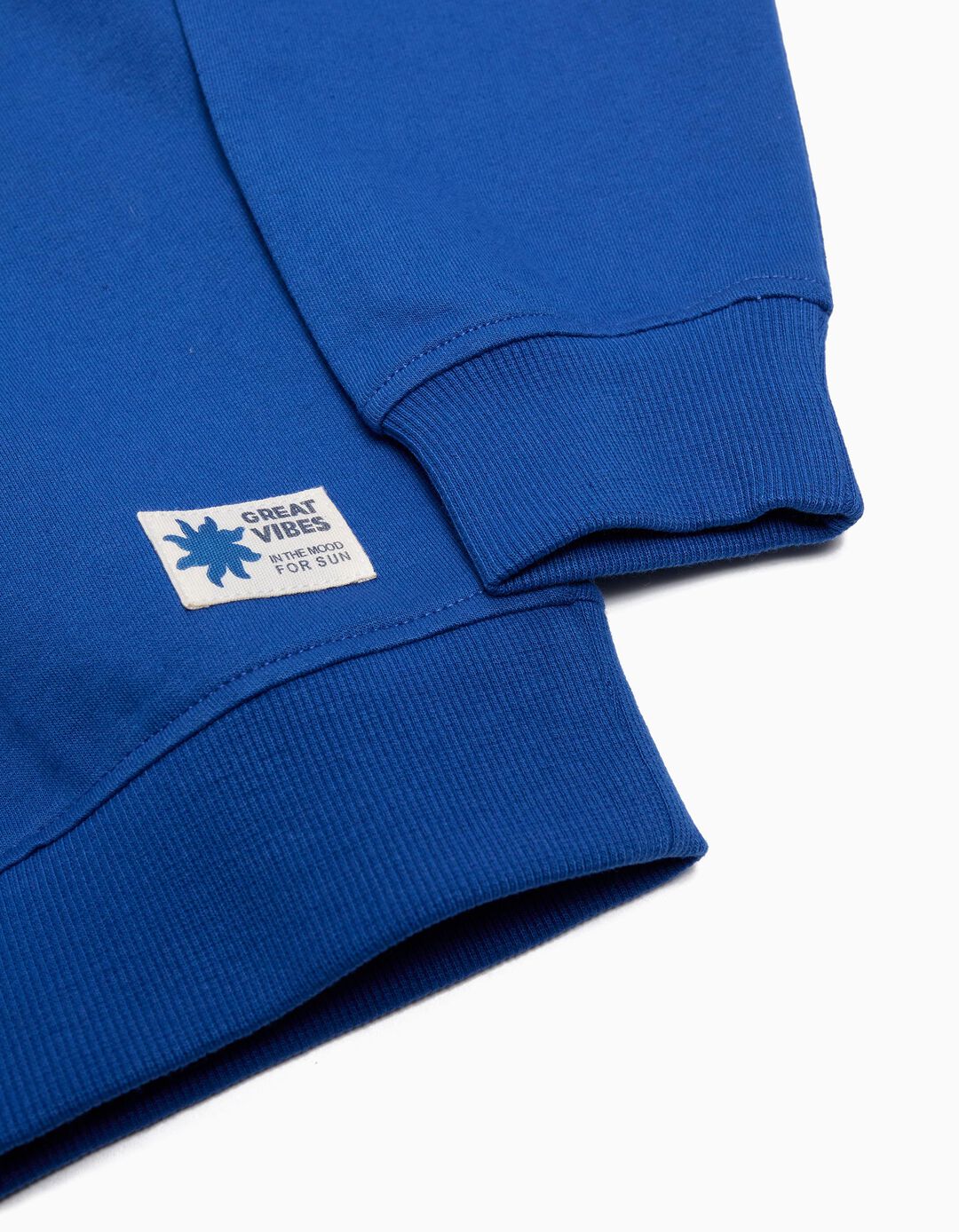 Sweatshirt de Felpa Estampado, Menino, Azul