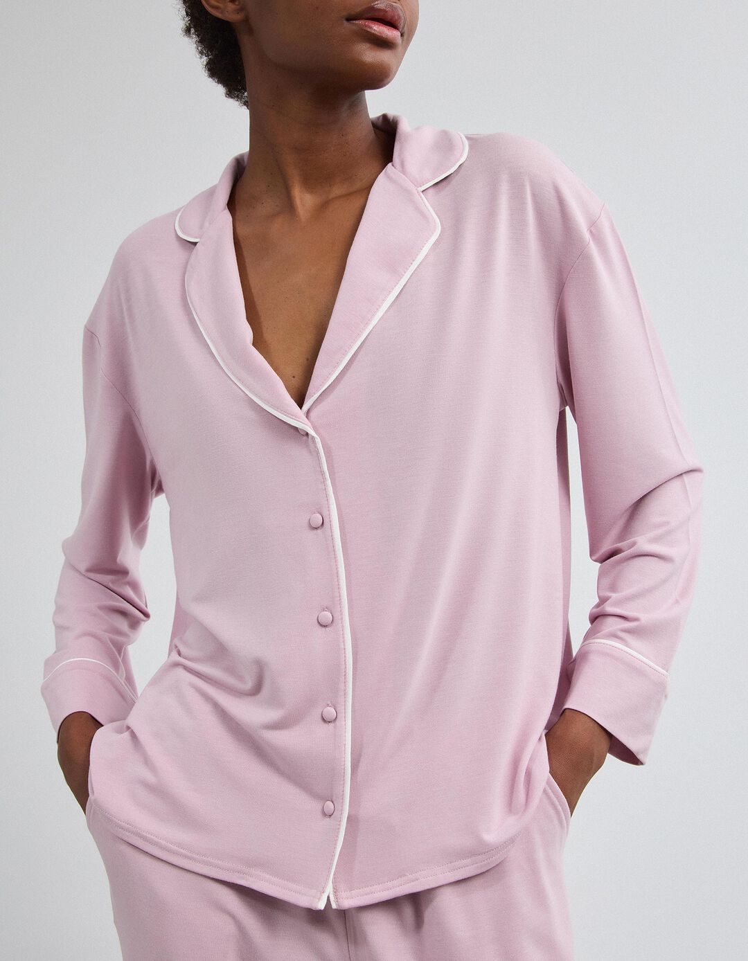 Pijama Camiseiro, Mulher, Rosa Claro