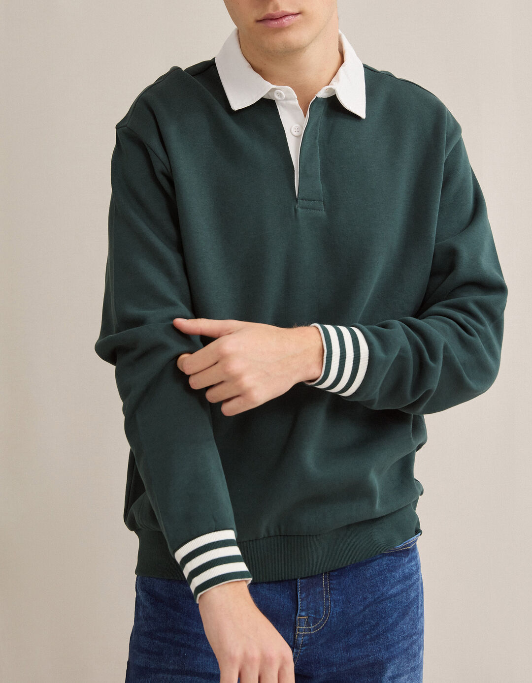 Polo, Homem, Verde Escuro