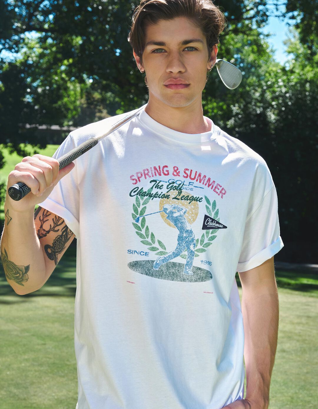 T-shirt Jersey Estampada, Homem, Branco