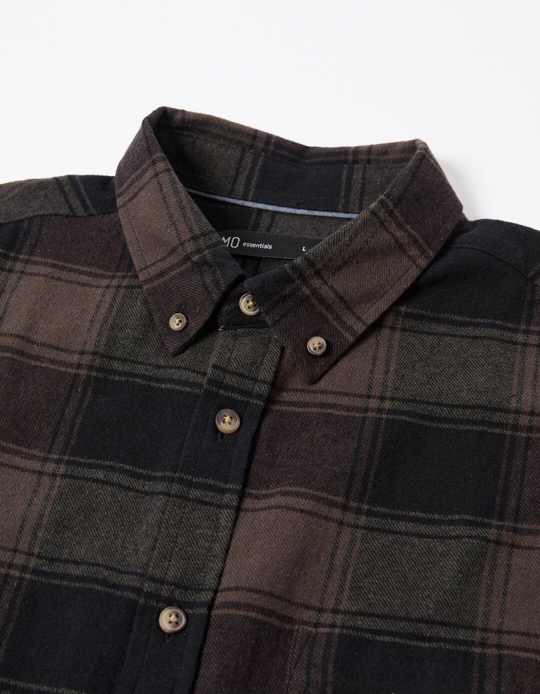 Camisa Flanela de Xadrez, Homem, Castanho Escuro