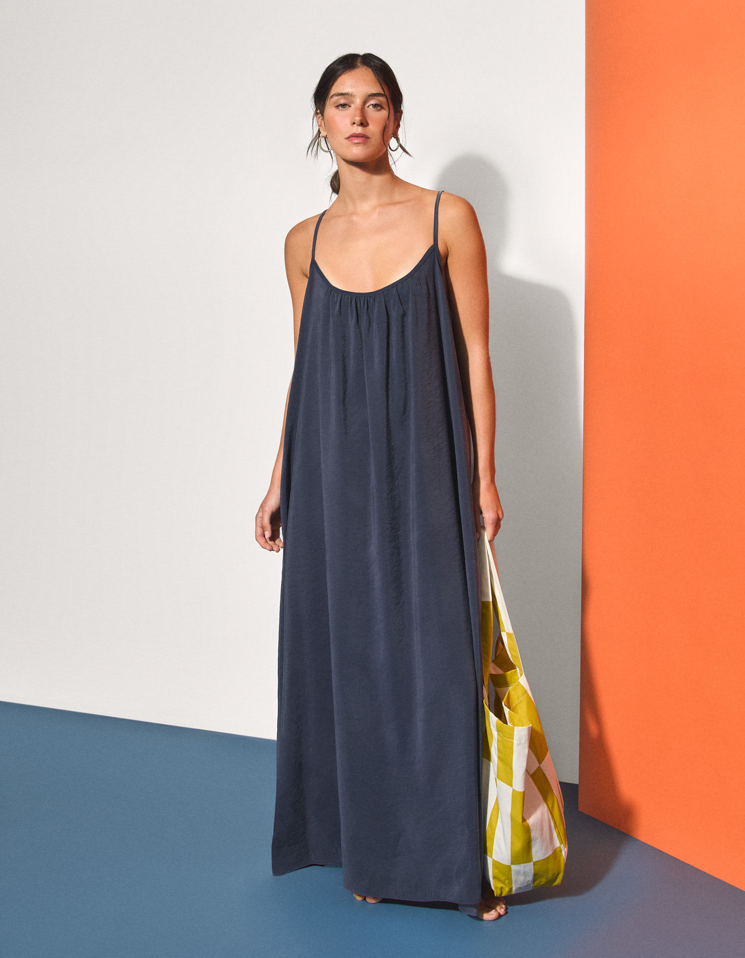 Comprar Online Vestido Modal, Mulher, Azul Escuro
