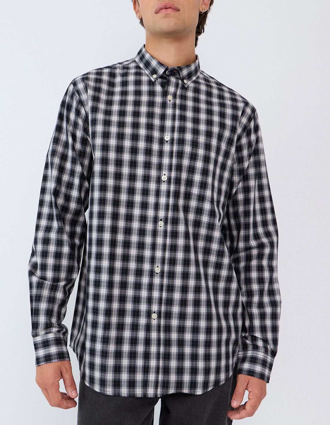 Camisa De Popelina, Homem, Cinzento