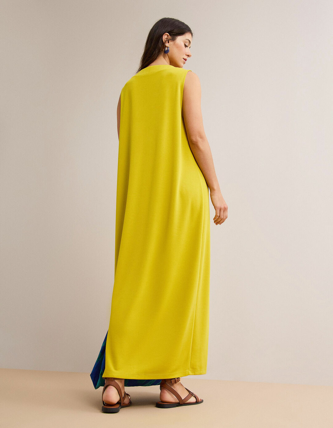 Vestido Comprido, Mulher, Amarelo